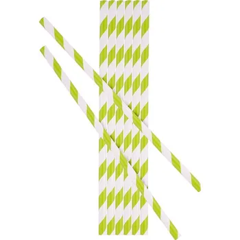 Slámka MagicHome papírová ECO, 6x197mm, zelená, 25ks SL2212278X