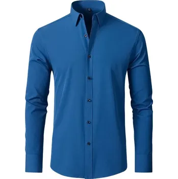 Pánská košile Pánská elastická košile Barva: Modrá, Velikost: 5XL