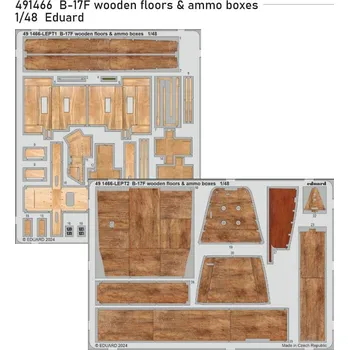 Plastikový model Eduard 1/48 B-17F wooden floors & ammo boxes (EDUARD)