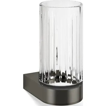 Decor Walther, Pohár na zubní kartáčky Century vlnkovací nástěnný tmavý matný kov - Formadore