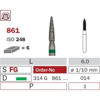 Zahradní dekorace Diaswiss 861 zelená, 6ks/balení - 014 mm