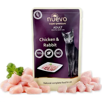 Krmivo pro kočku Nuevo kočka kapsa adult kuře a králík 85g (min. odběr 16 ks)