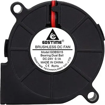 Domácí ventilátor Gdstime Radiální ventilátor (blower) 5015 24V Dual Ball