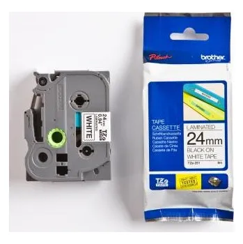 Pásek do tiskárny Páska do štítkovače Brother TZe-251 24mm černý tisk/bílý podklad, originál