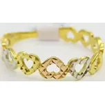 Klenoty Budín Dámský zlatý prsten ze tří barev zlata 585/1,15gr vel. 58 01359 (Klenoty Budín Dámský zlatý prsten ze tří barev zlata 585/1,15gr vel. 58 01359)