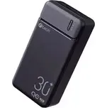 Powerbanka C-tech 30000mAh, Li-Pol, 20W, USB-C/USB-A/micro USB