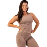 Dámské tílko Nebbia Organic Cotton Ribbed Tank Top 414 brown XS