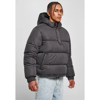 Pánská zimní bunda Urban Classics Hooded Cropped Pull Over - černá XXL