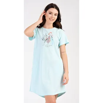 Dámské šaty Dámské domácí šaty s krátkým rukávem Garden - mentolová - S