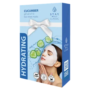 Pleťová maska Stay Well Hydrating zklidňující pleťová maska s výtažkem z okurky, 10 ks/1 bal
