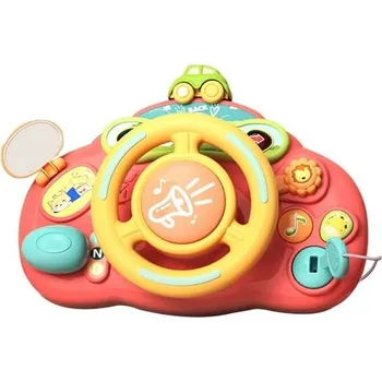 Bavytoy Interaktivní volant se světlem a zvuky červený