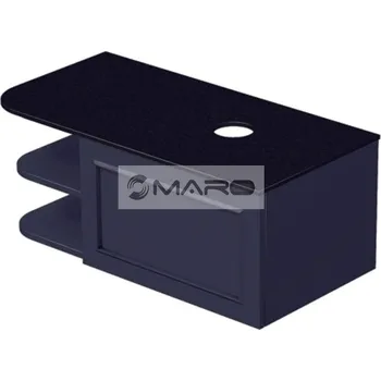 Koupelnový nábytek Smart50 Grifel Skříňka pod umyvadlovou mísu, s 1 zásuvkou, s výřezem O, závěsná, odklad L, 91,5 x 36,2 x 50 cm, modrá, GRIF2 90 1Z RAD L 410