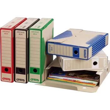 Archivační box Archivní krabice A4/75 Emba color černá