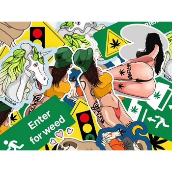 Nášivka Výhodná sada samolepek 11 ks - weedshop