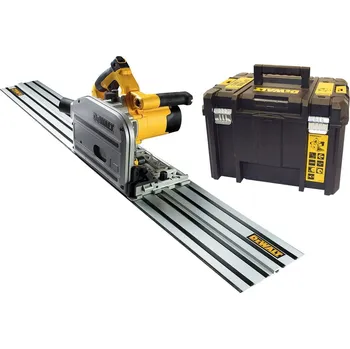 DWS520KTR DEWALT PONORNÁ ELEKTRICKÁ PILA 1300 W, V KUFRU T-STAK + VODÍCÍ 1,5 M LIŠTA