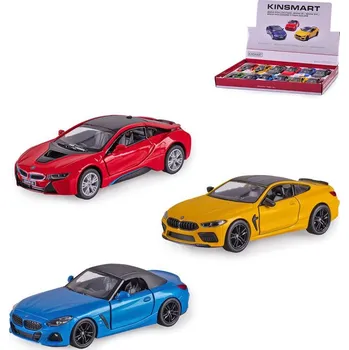 autodráha Auto model 1:38 BMW i8 / Z4 / M8 13cm PB kov 3 druhy různé barvy
