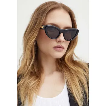 Sluneční brýle Sluneční brýle Bottega Veneta dámské, černá barva, BV1282S 99X, vel. 53