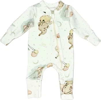 Kojenecký overall Mimilove Kojenecký bavlněný overal 0-3 měsíců Slůňata