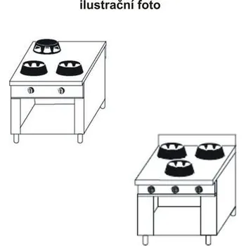 Sporák Plynový sporák monoblok • CC/03 1000x1000
