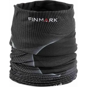 Nákrčník Multifunkční šátek Finmark MULTIFUNCTIONAL SCARF WITH FLEECE UNI Černá, Bílá