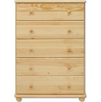 Komoda Komoda DK-114 s 5 zásuvkami, masiv Barva: bez moření borovice
