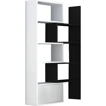 regál Multifunkční regál ASTA, bílá/černá
