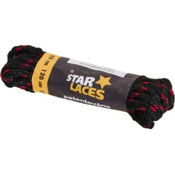 Tkaničky do bot Tkaničky PROMA STAR LACES SLIM 120 CM 120 Černá, Červená
