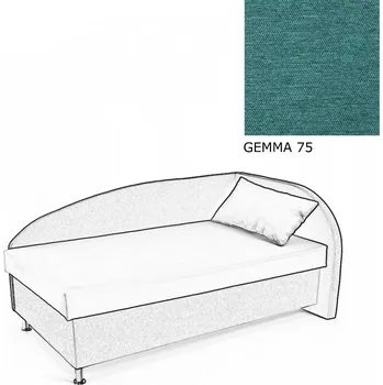 Postel Čalouněná postel AVA NAVI, s úložným prostorem, 120x200, pravá, GEMMA 75