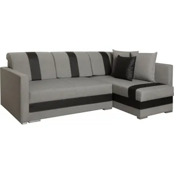 Sedací souprava Falco Rohová sedací souprava Alba, rozkládací s úložným prostorem, pravá, šedá Inari 91/černá Eko