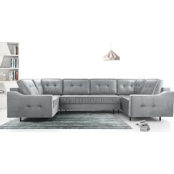 Sedací souprava Falco Rozkládací sedací souprava do U AMALIA s úložným prostorem, šedá