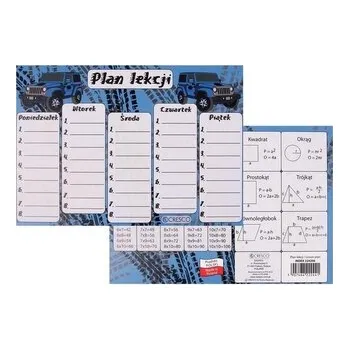 Set školních potřeb Plan lekcji A5 Jeep (25szt)