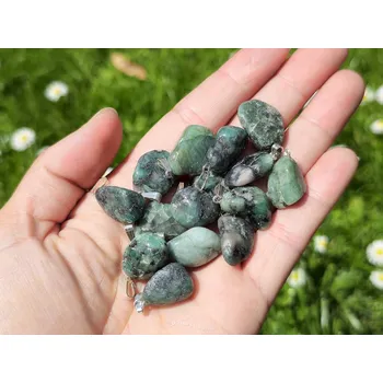 Přívěsek Přívěsek smaragd úchyt Ag 925/1000