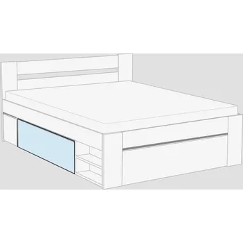 Čelo k posteli REA KIRA čílko 1, ICE BLUE