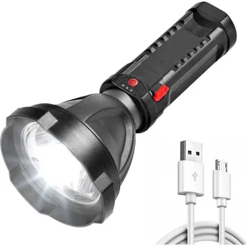 Svítilna Interlook TL-5100B | LED taktická svítilna s vestavěnou dobíjecí baterií | 3 světelné režimy, 500 lm, 1200 mAh