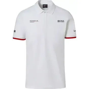 PORSCHE Women's polo shirt Motorsport Polokošile tričko dámské sportovní s logem bílá (Vychází z originálního týmového oblečení Porsche Motorsport)