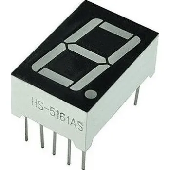 Síťový kabel Displej LED 5161AS 8. červený, společná katoda, (19x13mm)