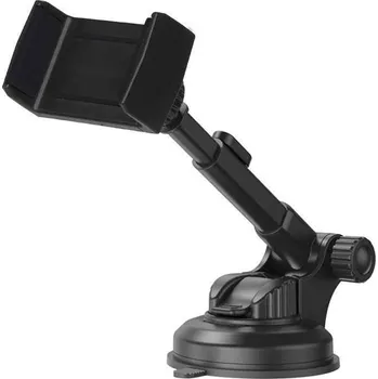 Držák do auta Interlook PSI-C054 | Krimpovací držák telefonu do auta s teleskopickým ramenem | na čelním skle Černý