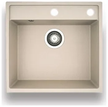 Nerezový dřez Pyragranitový dřez CAMEA 1B (53x50) vanilla