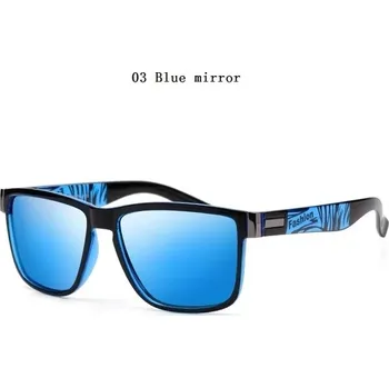 Pánské polarizační sluneční brýle UV400 s luxusním designem - 03 Modré zrcadlo
