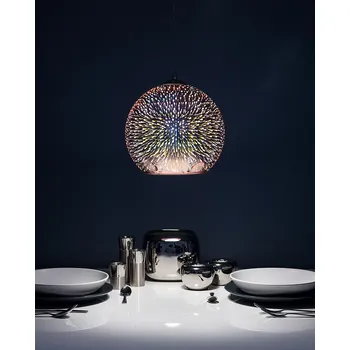 Závěsná stropní lampa z měděného skla s efektem rozptýleného světla moderní dekorace do obývacího pokoje Beliani