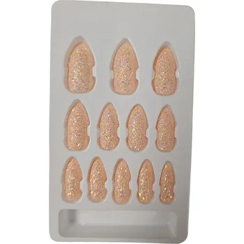 Umělé nehty Leventi Umělé nalepovací nehty s dekorem a s lepící ploškou-s43- 12 ks
