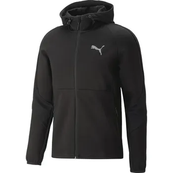 Pánská mikina Pánská sportovní mikina Puma EVOSTRIPE FULL-ZIP HOODIE M Černá, Bílá