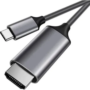 Video kabel Interlook HT-2M | USB-C kabel / adaptér (typ C) - HDMI | MHL | 4K | 2 m Černý