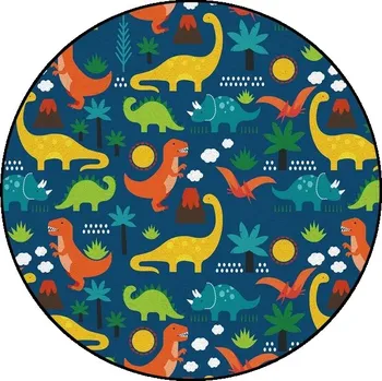 Koberec Kulatý 3D dětský koberec s dinosaury - 10,40 cm x 40 cm