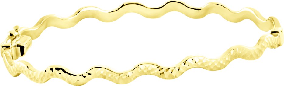 GEMMAX Original – garance kvality Zlatý obručový náramek se speciální povrchovou úpravou velikost UNI 16 - 19 cm – žluté zlato 585/1000 GLBYN-19-02487 – v dárkovém balení s Certifikátem ryzosti