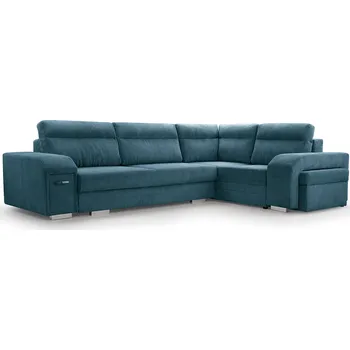 Sedací souprava Falco Rohová sedací souprava ALVIN rozkládací s úložným prostorem, pravá, tyrkysová Lincoln 75