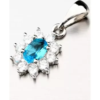 Přívěsek Dámský přívěsek stříbro 925 zirkon modrý modré kameny PKL-3098