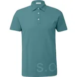 Pánské polotričko s.Oliver RL POLO SHIRT M Tmavě zelená