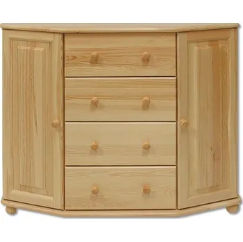 Komoda Zkosená komoda DK-130, 2D4S, masiv Barva: moření olše