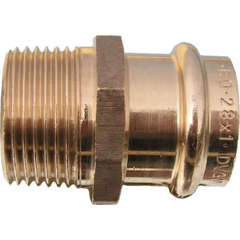 Stavebniny Geos agt Bronzový lisovací nátrubek 28x3/4" s vnějším závitem BP824328x3.4